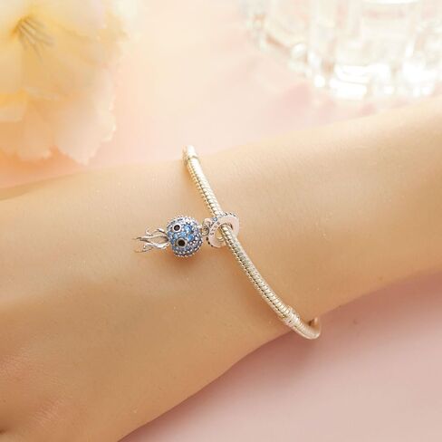 925 سحر الفضة الاسترليني للنساء الأساور وموضة القلادة تخليص سحر الخرز لأخوات ابنة الأم هدية المجوهرات in Kuwait