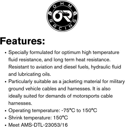 diesel Resistant flame retardent MIL-23053/16 DR-25 raychem alternative (1/4, 10FT) in Saudi Arabia