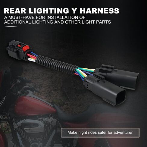 الإضاءة الخلفية Nicecnc الخلفية y تسخير ضوء ذيل y-harness متوافق مع Harley Road King Special Flhrxs 2017-2024 ، Street Glide Special Flhxs 2014-2024 ، Road Glide Fltrx 2015-2024 ، انظر التركيب ، الأسود in Kuwait