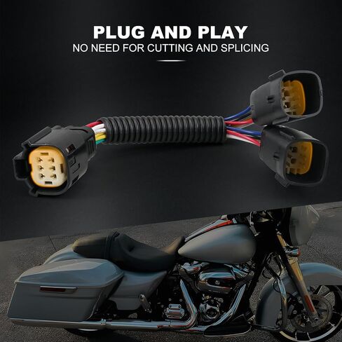 الإضاءة الخلفية Nicecnc الخلفية y تسخير ضوء ذيل y-harness متوافق مع Harley Road King Special Flhrxs 2017-2024 ، Street Glide Special Flhxs 2014-2024 ، Road Glide Fltrx 2015-2024 ، انظر التركيب ، الأسود in Kuwait