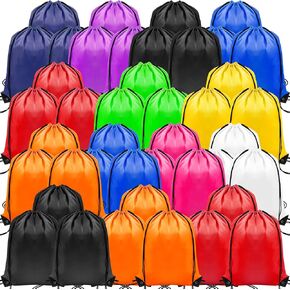 100 Pcs Drawstring Backpack Bulk,10 Colors Drawstring Bags Bulk,Sports Gym Cinch Bag,Polyester Draw String Backpack for Men Women Gym Sports Travel Swimming(16.5 x 13.3 inch) in Saudi Arabia