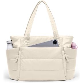 حقيبة حمل للنساء مع سحاب ، حقيبة حمل منتفخة مبطن مع مقصورات ، أكياس عمل منتفخة خفيفة الوزن للنساء السفر in Kuwait