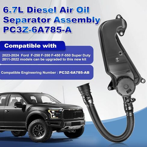 PC3Z-6A785-A مجموعة فاصل زيت الهواء متوافق مع FORD F250 F350 Super Duty 2023-2024 أو 2011-2022 + 6.7L Powerstroke Diesel-PCV CCV VANT VALVE DACRANT in Kuwait