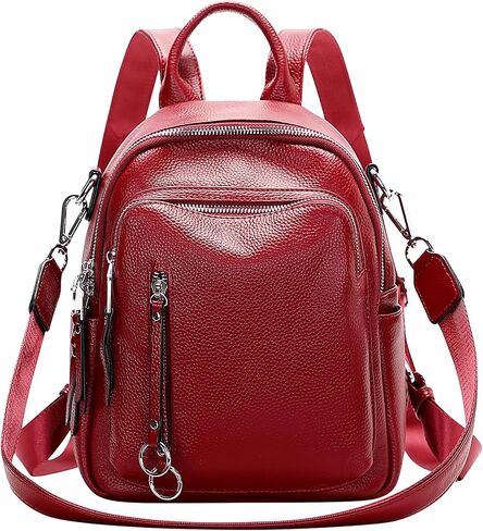 ALTOSY Fashion Genuine Leather Backpack Purse for Women Shoulder Bag Casual Daypack Small(S10 Black) in Kuwait