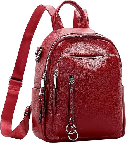 ALTOSY Fashion Genuine Leather Backpack Purse for Women Shoulder Bag Casual Daypack Small(S10 Black) in Kuwait
