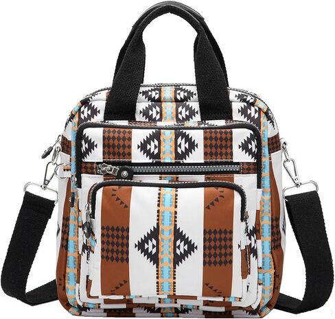 حقيبة ظهر Western Booho Western Western for Women Convertible Mini Backpack Backback Counter Borke (Blue) in Kuwait