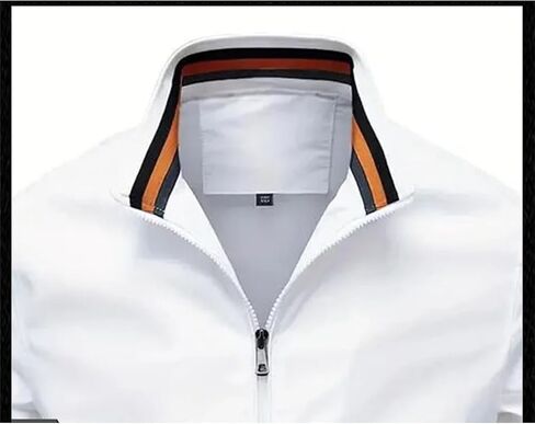 Men's Solid Color Casual Jacket Thin Long-Sleeved Sports Coat Full Zip Baseball Jacket in Saudi Arabia