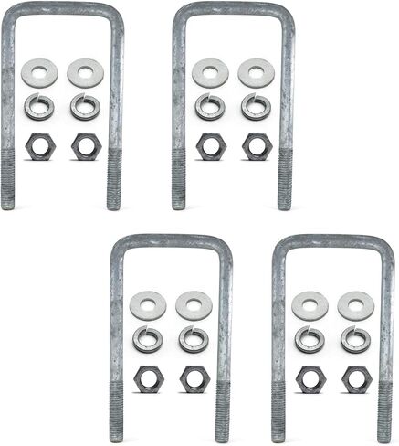 Sturdy Built Galvanized Trailer U-Bolt 1/2 inch x 3 inch x 6 5/16 inch with Hardware - Set of 4 in Saudi Arabia