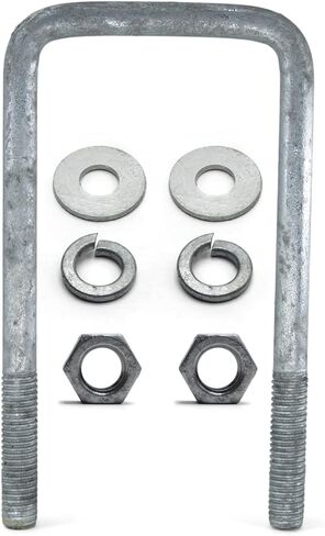 Sturdy Built Galvanized Trailer U-Bolt 1/2 inch x 3 inch x 6 5/16 inch with Hardware - Set of 4 in Saudi Arabia