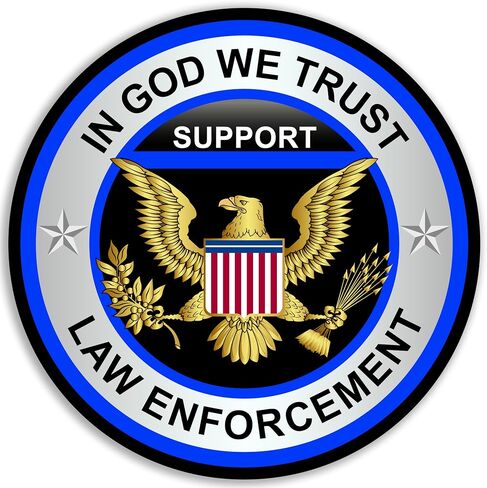 Law Enforcement Sticker 5x5 Inches - Strong Adhesive Waterproof Police Stickers - Does not Fade, Used for Car, Laptop, Truck, Water Bottle, Helmet, RV (Law Enforcement Sticker) in Saudi Arabia