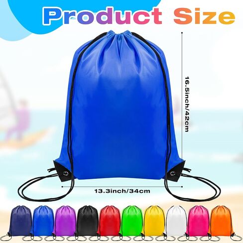100 PCS Backretring Backpack Ballk ، 10 ألوان أكياس الرباط بالجملة ، حقيبة Cinch Gym الرياضية ، حقيبة ظهر رسم للبوليستر للرجال للنساء الرياضة الرياضية تسبح (16.5 × 13.3 بوصة) in Saudi Arabia