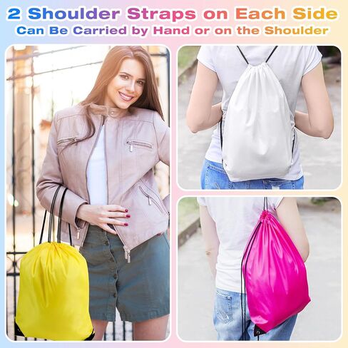 100 PCS Backretring Backpack Ballk ، 10 ألوان أكياس الرباط بالجملة ، حقيبة Cinch Gym الرياضية ، حقيبة ظهر رسم للبوليستر للرجال للنساء الرياضة الرياضية تسبح (16.5 × 13.3 بوصة) in Saudi Arabia