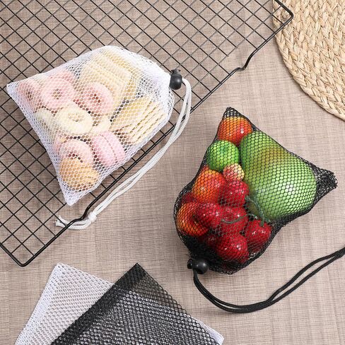 6Pcs Small Mesh Bags Black Small Drawstring Bags Nylon Bait Bag with Drawstrings Chum Bag for Saltwater Fishing Mesh Storage Drawstring Mini Travel Stuff for Lipstick Cosmetic Jewelry(2 Colour) in Saudi Arabia