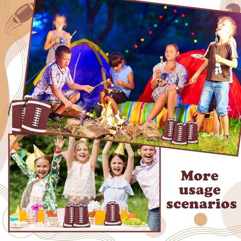 12 PCS Football Party Favors أكياس الرباط Bulk 4 × 6 بوصات قابلة لإعادة الاستخدام للرجبي حقائب جيدة مع السدادات كرة قدم هدايا لتخزين الصالة الرياضية لصالح لوازم تخزين السفر in Saudi Arabia