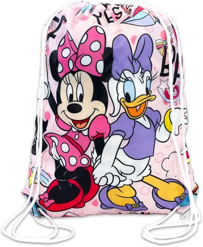 Disney Mickey and Minnie Cinch Bag Set - Bundle with 2 Minnie Mouse & Mickey Mouse Bags with Stickers, More Travel Accessories in Saudi Arabia