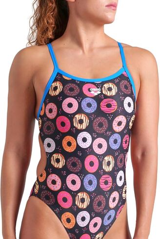 Arena Women's Performance Printing Prints Collection Donuts Challenge Back Swimsuit in Saudi Arabia