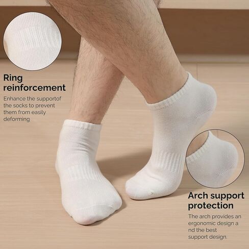 Ankle Socks for Men,Low Cut Athletic Sports Sock for Women,80% Cotton No Show Socks in Saudi Arabia