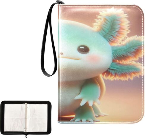 Cute Capybara Water Fruit Trading Card Binder for Cards, Card Album 4-Pockets for 400 Cards with Removable Sleeves PU Baseball Card Holder Football Sports Card Collection in Saudi Arabia