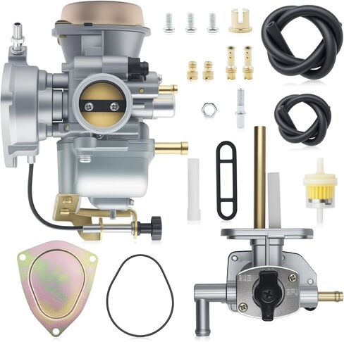 المكربن ​​+ صمام الوقود بيتكوك لـ Su-zuki Ozark LTZ 250 Quadsport 250 Carb 2004-2009 LTF 250 2x4 2WD 2002-2009 مفتاح إيقاف، 13200-05G01 in Saudi Arabia