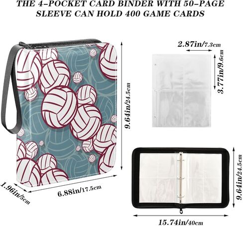 Cute Capybara Water Fruit Trading Card Binder for Cards, Card Album 4-Pockets for 400 Cards with Removable Sleeves PU Baseball Card Holder Football Sports Card Collection in Saudi Arabia
