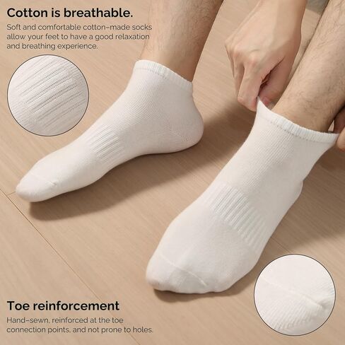 Ankle Socks for Men,Low Cut Athletic Sports Sock for Women,80% Cotton No Show Socks in Saudi Arabia