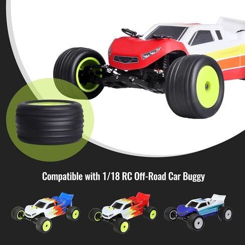 Mounted Front Wheels for Losi Mini T 2.0 Replacement 1/18 Off Road Directional Tires(Yellow) in Saudi Arabia