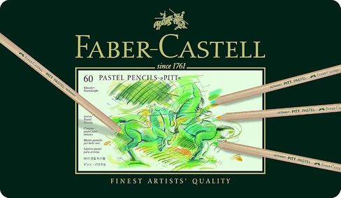 Faber-Castel Pitt Pastel Colored Pencils, 60 Count (Pack of 1), Assorted in Saudi Arabia