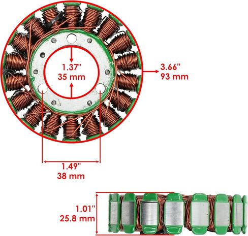 Caltric Stator Compatible With Honda Trx300Ex Trx300X Sportrax 1993-2008 2009 31120-Hm3-671 in Saudi Arabia