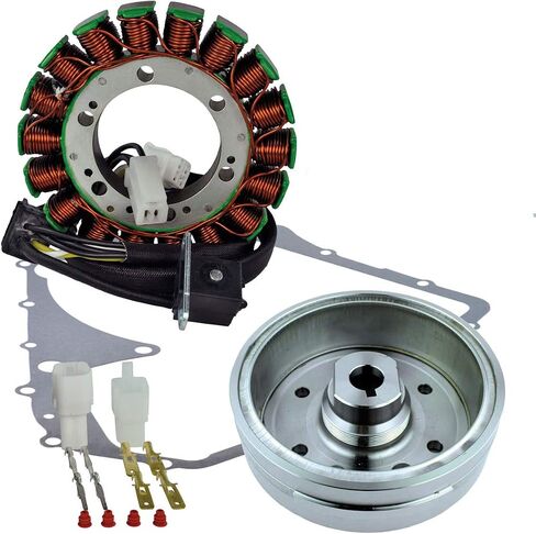 RMStator Kit تحسين Magneto Flywheel + Stator + Conrank Cover Cover Placte PlaceT for Suzuki LTA 400 Eiger | القطب الشمالي القط 400 2002-2008 | 3210238F01 / 3430071 / 3430-054 in Saudi Arabia