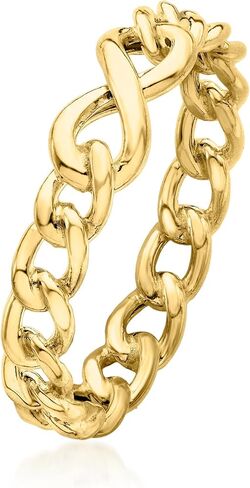 Ross-Simons Pure Collection Italian 14kt inding gold infinity Symbol ring. الحجم 7 in Saudi Arabia