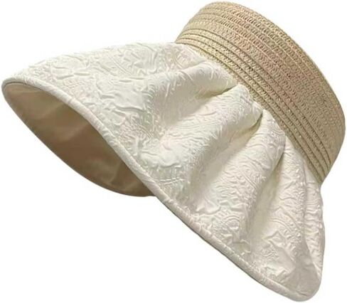 قبعات Sun Visor للنساء على نطاق واسع من القش القش الصيفي قبعة الشاطئ UV UPF50+ سفر قابل للطي قابلة للطي ， الرياضة في الهواء الطلق in Saudi Arabia