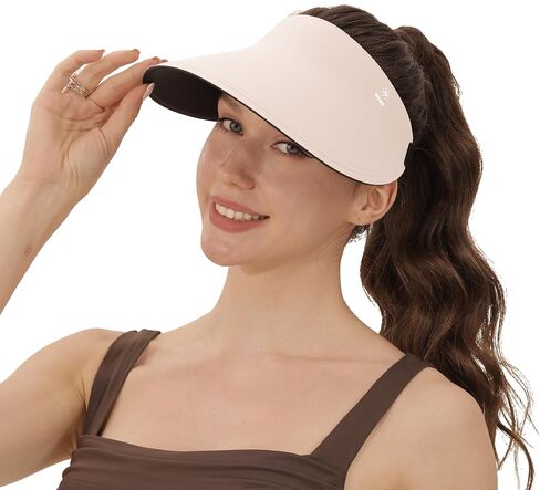Wooh Sun Visor Hat للنساء والرجال ، حافة واسعة يديرون أقنعة للنساء ، وقبعات حماية من الشمس للغولف والرياضة والهواء الطلق in Kuwait