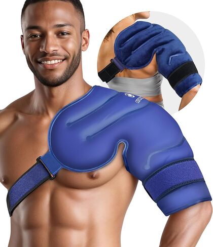 CooCoCo 21'' XXXL Ice Pack for Knee Pain Relief, Reusable Gel Ice Wrap for Injuries, Swelling, Knee Replacement Surgery, Flexible Cold Compress Therapy for Meniscus Tear, ACL, MCL, and Arthritis in Kuwait