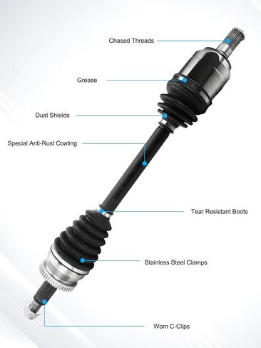 66-3829 Pair (1) Front CV Axle Shaft Assembly (2.4L ONLY) For Hyundai Sonata 2015 2016 2017 2018 2019，For Kia Optima 2016 2017 2018 2019 2020 Gas, Front Left Driver Side, 49500C2210 60-3829 in Saudi Arabia