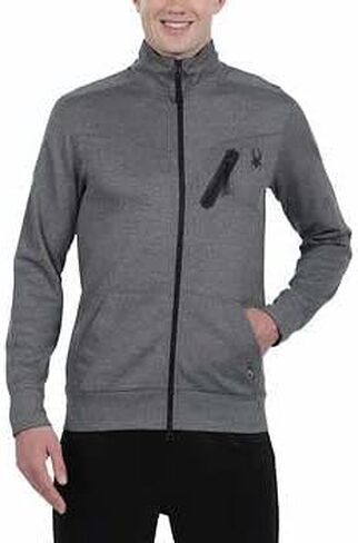 Spyder Active Men’s Full Zip Jacket (large gray) Best for jogging and workout on all season- Lightweight and Moisture Wicking in Saudi Arabia