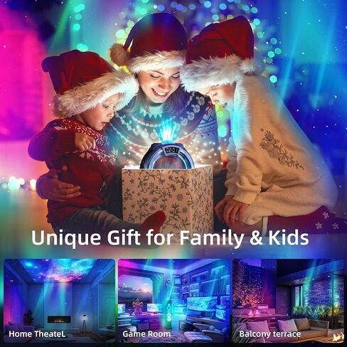 Space Star Galaxy Night Light Aurora Projector,Christmas LED Plasma Light/Clock,Child Bedroom,White Noise/Bluetooth Speaker/Adults/Kids' Room Decor Lamps,Christmas/Birthday Gift(Blue) in Saudi Arabia