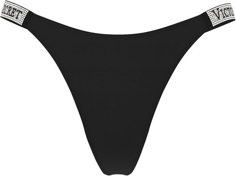 Victoria's Secret Very Sexy Shine Strap Thong, Black, XS in Saudi Arabia