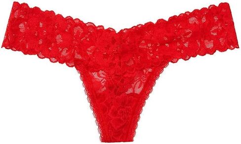 Victoria's Secret All Over Lace Thong Panty Color Red New in Saudi Arabia