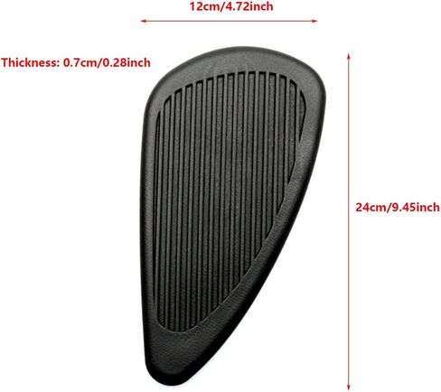 Motorcycle Fuel Tank Knee Pad Black, Universal Pair Vintage Motorcycle Gas Petrol Tank Knee Pads, Motorcycle Fuel Tank Traction Pad Protector Gas Petrol Pads in Saudi Arabia