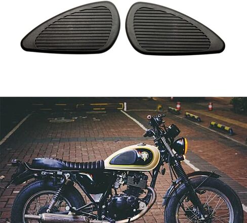 Motorcycle Fuel Tank Knee Pad Black, Universal Pair Vintage Motorcycle Gas Petrol Tank Knee Pads, Motorcycle Fuel Tank Traction Pad Protector Gas Petrol Pads in Saudi Arabia