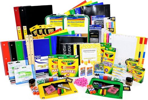 حزمة العودة إلى المدرسة الضخمة - مثالية لأسرة متعددة الأطفال - 154 قطعة in Kuwait