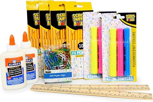 حزمة العودة إلى المدرسة الضخمة - مثالية لأسرة متعددة الأطفال - 154 قطعة in Kuwait