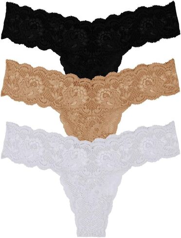 Cosabella Womens Never Say Never Thong 3 Pack Black/Blush/Neon Rose One Size in Saudi Arabia