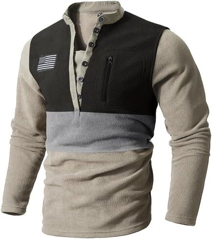 HARGLESMAN Mens Fleece Sweatshirts American Flag Patriotic Tactical Pullover in Saudi Arabia