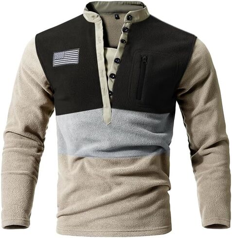 HARGLESMAN Mens Fleece Sweatshirts American Flag Patriotic Tactical Pullover in Saudi Arabia