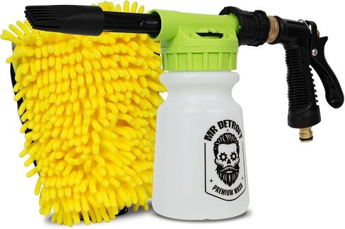 Mr. Detroit - 2PC Car Wash Kit Blaster و Chenille Car Wash Glove Wash Free Wash for Cars Trucks Boats Garden Home Use & More in Saudi Arabia