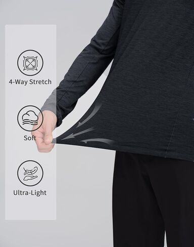 Pioneer Camp Men's Long Sleeve Shirt Quick Dry Moisture Wicking Workout Tee Shirts Lightweight Athletic Tshirts Running Gym in Saudi Arabia