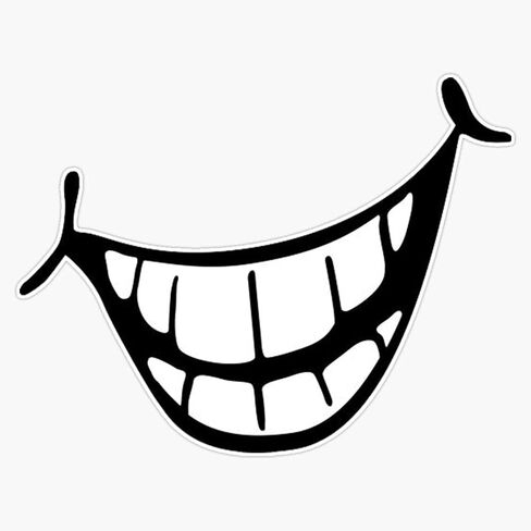 Mouth Smile - T Vinyl Sticker Waterproof Bumper Sticker Laptop Window Decal 5" in Saudi Arabia