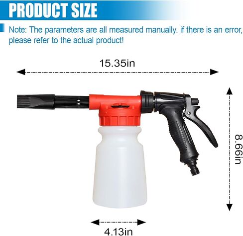 Car Wash Foam Gun, Foam Cannon for Hose, Professional Car Foam Sprayer with 6 Levels Foam Concentration, Spray Gun Cleaner, Connects to Any Garden Hose (Blue) in Saudi Arabia