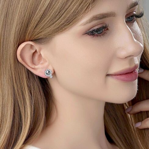 EVEVIC Austrian Crystal Pearl Clip On Earrings for Women Non Pierced Earings 14K Gold Plated Hypoallergenic Jewelry in Saudi Arabia
